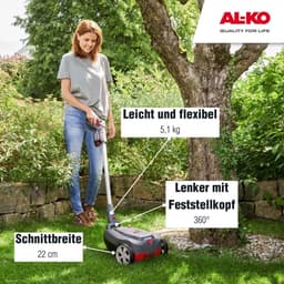Accu-mulchmaaier 22 cm maaibreedte, 3-voudige maaihoogteverstelling, Li-ion accu, oplader, mulchfunctie, geschikt voor gazons tot 50 m² — thumbnail 4
