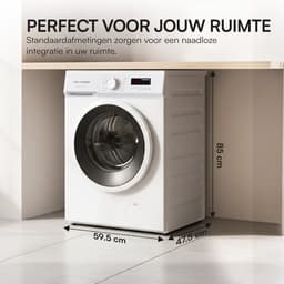 Heinner HWM-M8014SMA+++ Slanke Wasmachine 8 kg – 1400 tpm – Inverter Motor – Digitaal Display – 90° Hygiëneprogramma – 15 min Snelprogramma – Wit – 5 Jaar Garantie — thumbnail 7