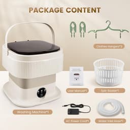 Mini Wasunit - Compacte Wasmachine - Kamperen Reizen - Met Centrifuge - 11 Liter Capaciteit — thumbnail 4