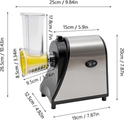 Elektrische Groentesnijder - Groenteschaaf Keukenmolen - Snel Groenten Snijden - 1000W Motor Roestvrij Staal — thumbnail 5