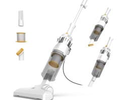 DYNA® Steelstofzuiger met snoer - Steelstofzuiger - Stofzuiger - Wit - ‎56cm x 15cm x 15cm