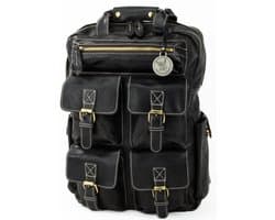 DE LAMASSU® Leren Laptop Rugzak 15.6 Inch – Echt Leren Rugtas met Laptopvak – Business Backpack voor Werk, School en Reizen – Unisex