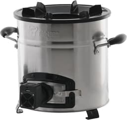 Raketoven voor buiten - roestvrij stalen multifunctionele rocket stove met USB-ventilator — thumbnail 1