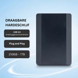 NBAP® Harde Schijf Extern - Draagbare - 1TB Opslag - Zwart — thumbnail 5