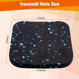 Meubelonderzetters - 4 Stuks - Anti slip - Trillingsdempers - Voetjes rubber - Voor de wasmachine, droger, koelkast, kast of ander apparatuur - Schokabsorberende Loopband Mat - 10×10cm - Zwart — thumbnail 5