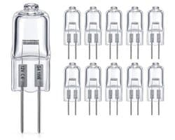 G4 Halogeenlamp - 10-delig Voordelig Pakket 12V 10W 2-pins Voet - Hoge Lichtopbrengst 150 Lumen & Lange Levensduur 3000 Uur - Dimbaar, CRI 100 & 2800K Warm Wit Licht - Ideaal voor Inbouwspots en Vitrineverlichting