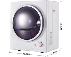 OKWISH Wasdroger Wandmontage – 2,5 Kg – Timer Tot 200 Min – Staal – Wit – Stil En Ruimtebesparend Drogen