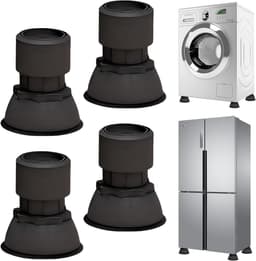 Wasmachine Voetkussens - Anti-vibratie pads - Apparaten Stabiliseren - Verstelbare Hoogte - 4 stuks - Zwart — thumbnail 1