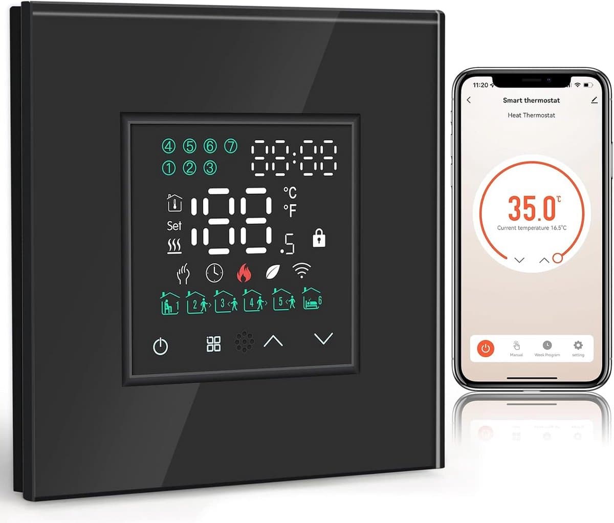 Slimme Programmeerbare Thermostaat voor CV-ketel met Wifi en Spraakbesturing — afbeelding 1