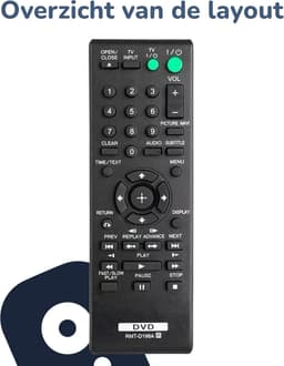 Bedienbaas DVD/CD Afstandsbediening - Geschikt voor Sony - RMT-D198A/RMT-D198P/DVP-SR serie — thumbnail 4