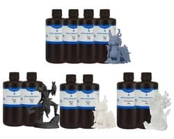 Flolife - Fotopolymeer - Water Wasbare Hars - Voor LCD 3d Printer - Hoge Precisie - 10kg Mix - Standaard Fotopolymeer - Water Wasbare Hars