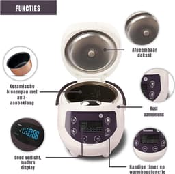 Zyrex® Multicooker - Multicookers - Grijs - 32cm x 23cm x 22cm — thumbnail 5