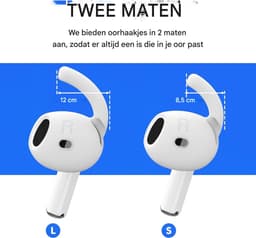 TENZHVXI - Airpods 4 Anti Slip Ear Hooks - Airpods 4 Ear Hooks - Silicone Grip With Ribbed Design - 2 Sizes - For Sports And Daily Use — thumbnail 2