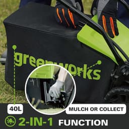 Accu Grasmaaier - Snoerloze Maaier - Gazon Onderhoud - Dubbele Accu Kracht - 36cm Maaibreedte - Groen Zwart Grijs — thumbnail 4