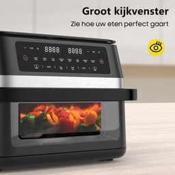 Dewelling DUAF-LR-100A - XXL Airfryer Dual Zone 11L - 2950W Heteluchtfriteuse – Zichtvenster & Uitneembare Scheidingswand — thumbnail 3