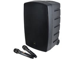 QTX Perfomer 12 Portable PA Speaker met 2 oplaadbare draadloze microfoons