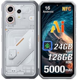 OSCAL MARINE 3 Robuuste Smartphone - 24GB RAM+256GB ROM - 5000mAh Robuuste Telefoon - 6,56 Inch - IP68 IP69K - Dual SIM 4G - Android 16 - BT5.0 - NFC GPS - Wit — thumbnail 1