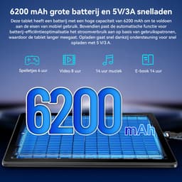 Hotlight G13L Tablet - Andriod 15 Tablet Met Toetsenbord - Hoes - Stylus - Muis- 30GB RAM+128GB ROM - Octa Core -10.1 inch - Widevine L1 - 6200 mAh - Wifi 6 - Zwart — thumbnail 5