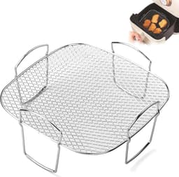 Airfryer rooster, accessoire geschikt voor het grillen van de airfryer, gemaakt van 304 roestvrij staal, geschikt voor grillen en stomen. — thumbnail 1
