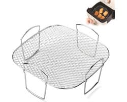 Airfryer rooster, accessoire geschikt voor het grillen van de airfryer, gemaakt van 304 roestvrij staal, geschikt voor grillen en stomen.