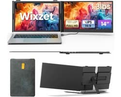 Draagbare 14 inch FHD Dual Monitor Laptop Schermverlenger IPS Plug & Play