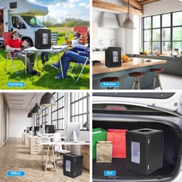 15L Mini koelkast - 2-in-1 Minibar - Koel & warm - AC/DC 230V/12V - Draagbare Mini Autokoelkast - Voor Auto, Kantoor, Camping & Thuis Eten, Drinken - Zwarte Glazen Deur — thumbnail 5