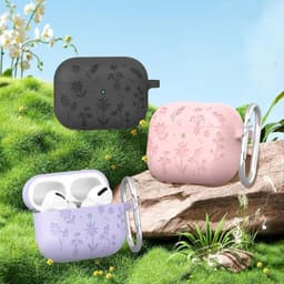 Allecto- Beschermhoes Airpods Pro 3 - Cartoon hoes - Sleutelhaak - Roze - Grappig - Siliconen - Vrouwen en mannen - TPU - Compatibel met 2025 — thumbnail 4