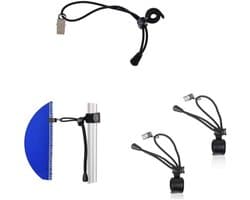 Allecto- Achtergrond Klemmen - Fotografie - Clips - Metaal - Studio - Elastisch Touw - Geschikt voor Foto en Video - Zwart - 8 stuks Foto Achtergrond Clips met Metalen Gesp Elastisch Touw voor Fotografie Video Studio Televisie Projectie Landschap.