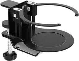Allecto- Bureauklem - Controller Stand - Vervangbare bekerhouder - Draaibare hoofdtelefoonhanger - Kabelorganizer - Geschikt voor CPU - Zwart metaal immerse gaming ervaring 3-in-1. — thumbnail 1