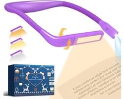 Quvo® Neklampje - Neklamp - Flexibele Neklamp - Paars - 3 Standen- Donkerpaars- 19cm x 13cm x 3cm