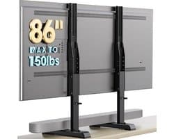 In hoogte Verstelbare TV Tafelstandaard voor 37-86 Inch Televisies