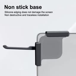 Hoofdtelefoonhouder / Headset Clip voor Monitor – Pc & Laptop - 360° Draaibare Headset Stand, Bureau Organizer, Gaming & Office Accessoire - Zwart — thumbnail 4
