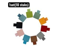 1 set（10stuks）- Notitieboeken - Zelfklevende Penhouder voor Notitieboek - Universele Elastische Penlus voor Ringband, Tablet en Laptop - PU Leer Organisatie Accessoire