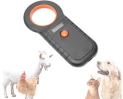 Florixa®Chipreader – Chiplezer Huisdier – Geheugen van 128 Records – Zwart - 17cm x 12cm x 3cm