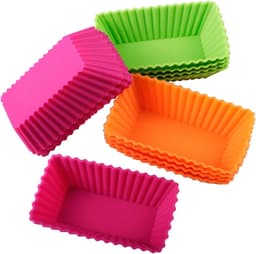 Siliconen bakvormen voor airfryer - Set van 12 stuks - Herbruikbare muffin en cupcake vormpjes - Geschikt voor cakes, ijs en pudding — thumbnail 1
