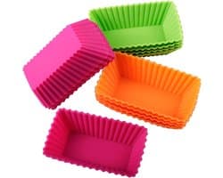 Siliconen bakvormen voor airfryer - Set van 12 stuks - Herbruikbare muffin en cupcake vormpjes - Geschikt voor cakes, ijs en pudding