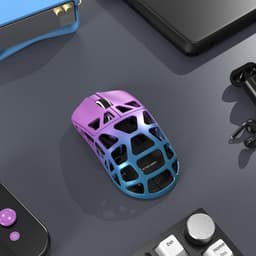 ATTACK SHARK R3 - Draadloze Gaming Muis - Magnesium Alloy - PAW3395 - Ultralichte(46g)- Wired/2.4G/BT5.1 - 26000DPI - Paarse gradiënt — thumbnail 5