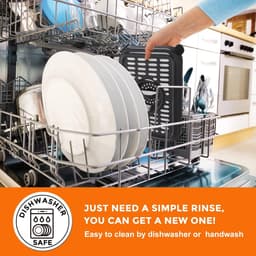 Air Fryer Grill Pan for Ninja Air Fryers, 2 Packs Replacement Air Fryer Crisper Plate Grill Plate Tray Accessories with Rubber Bumpers for Ninja Foodi DZ201 DZ100 and other Air Fryer, Dishwasher Safe — thumbnail 2