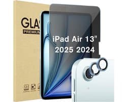 Privacy Full Dekking Schermprotector en Lensbescherming voor iPad Air 13 inch (M2) 2024