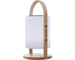 Draadloze Plafondlamp met Bluetooth Speaker en Houten Accent