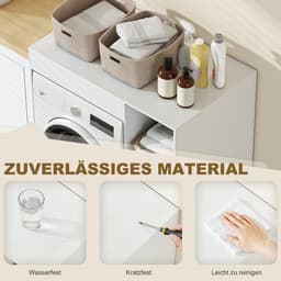 Homcom Kast boven wasmachine-Spaanplaat-90L x 60B x 90,5H cm-Wit — thumbnail 5
