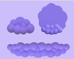 3 stuks Cloud Toetsenbord Polssteun Set, Geheugenschuim Pols Pad Ondersteuning Ergonomisch Gaming Muismat met Onderzetter voor Thuiskantoor Computer Laptop Werken, Paars