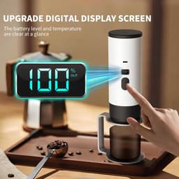 Drie-In-ééN Draagbare Koffiezetapparaat, Draagbare Koffiezetapparaat, Oplaadbare Koffiezetapparaat, Usb-Capsule Espressomachine (Grijs) — thumbnail 5