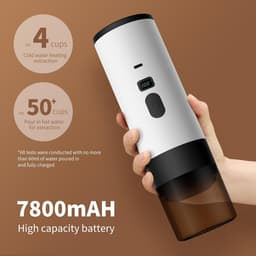 Drie-In-ééN Draagbare Koffiezetapparaat, Draagbare Koffiezetapparaat, Oplaadbare Koffiezetapparaat, Usb-Capsule Espressomachine (Grijs) — thumbnail 4