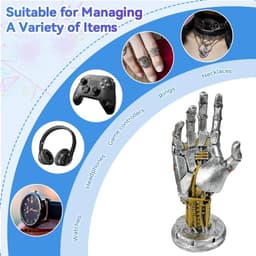 Futuristische Koptelefoon encontrollerhouder voor bureau - Robot Hand Design — thumbnail 3