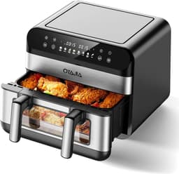Dubbele Heteluchtfriteuse XL met Kijkvenster 8-in-1 Digitale Touchscreen Apparatuur — thumbnail 1