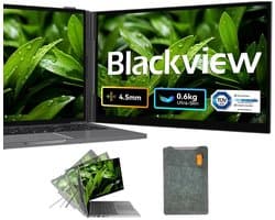 Blackview SCM6 Portable Monitor - 14 inch 1080P Draagbaar Scherm - 100% sRGB - Laptopscherm: 13-17,3" - Laptop Scherm Uitbreider - Laptop Scherm Uitbreider - Grijs