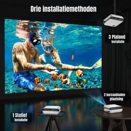 SAVI® Mini beamers - Projector - Mini beamer - Wit/Zwart -‎ 21cm x 10cm x 10cm — thumbnail 3