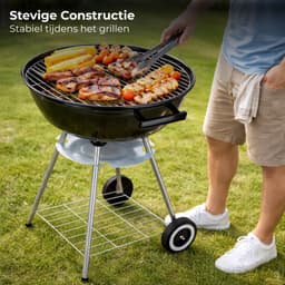 Lomera Houtskoolbarbecue - Houtskool BBQ - Houtskool Barbecue - Kogelbarbecue - Kogel BBQ - Barbecue op Wielen - BBQ op Wielen - Houtskoolbarbecue op Wielen - Houtskool BBQ met Wielen — thumbnail 2