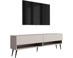 TV Meubel - Dressoir Entertainment - Woonkamer Inrichting - Met Poten - 170 x 32 x 52 cm - Cashmere Zwart